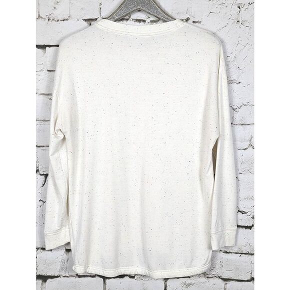 THREE DOTS Confetti Dot Active Wear Athleisure Pullover Soft Knit Size Small - Picture 8 of 10